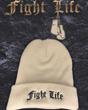 Čiapka Fight Life - krémová