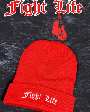 Čiapka Fight Life - Červená
