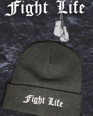 Čiapka Fight Life - Čierna