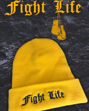 Čiapka Fight Life - žltá
