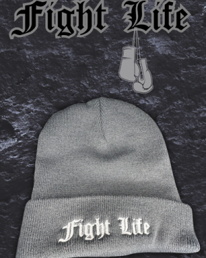 Čiapka Fight Life - sivá