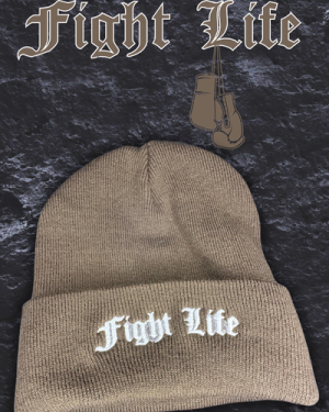 Čiapka Fight Life - hnedá