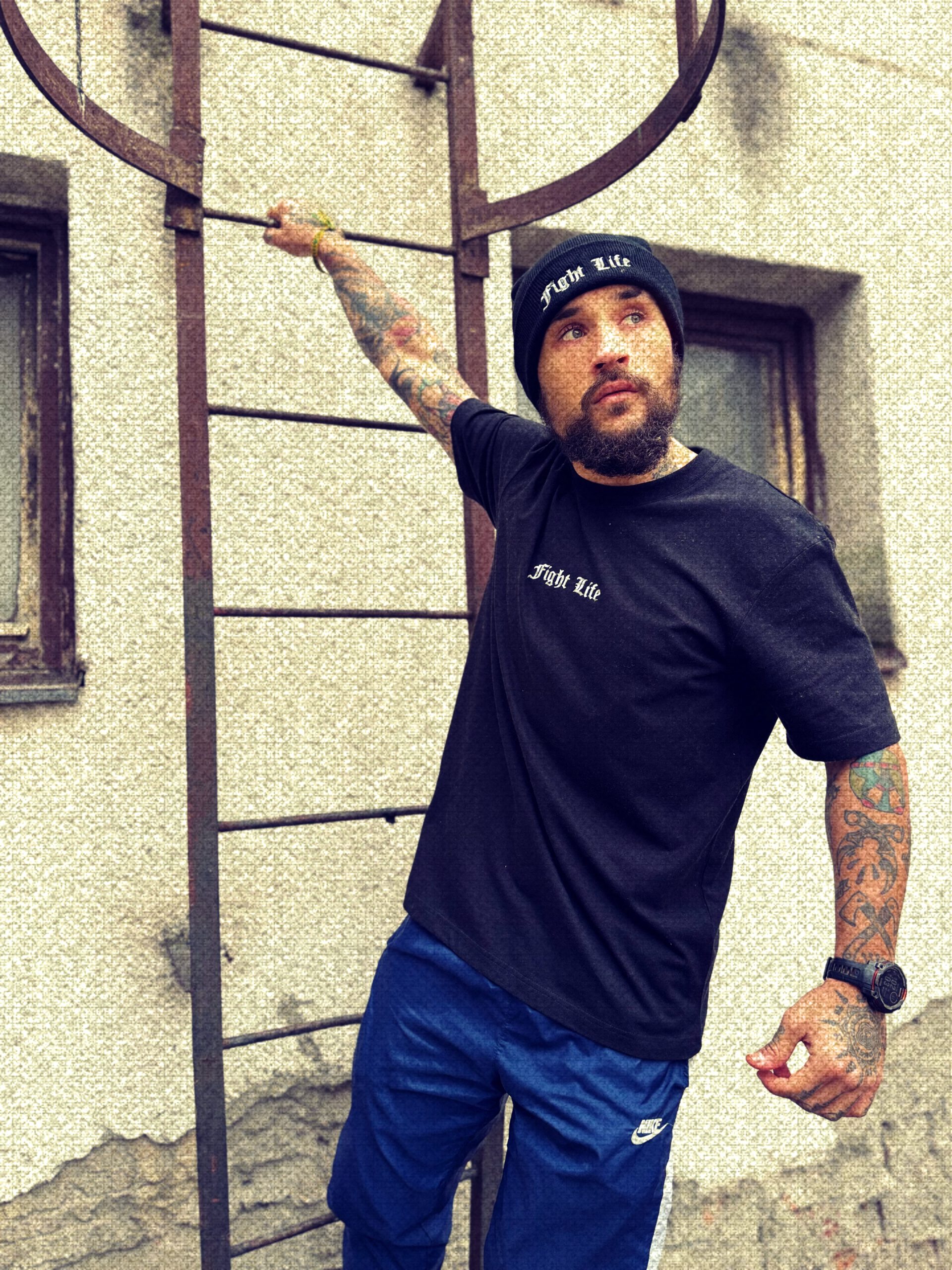 Tričko Fight Life - "White on Black" – Obrázok 8