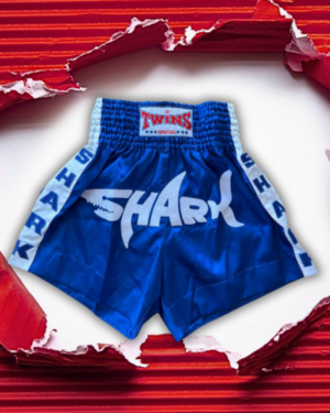 Muay Thai shortky TWINS "Shark" - Modré